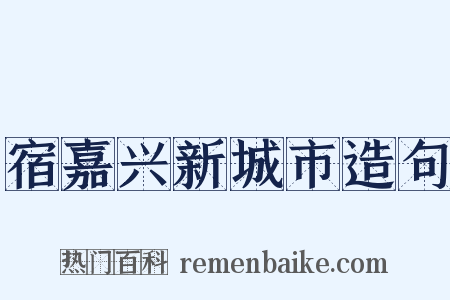 宿嘉兴新城市造句是什么意思的图片
